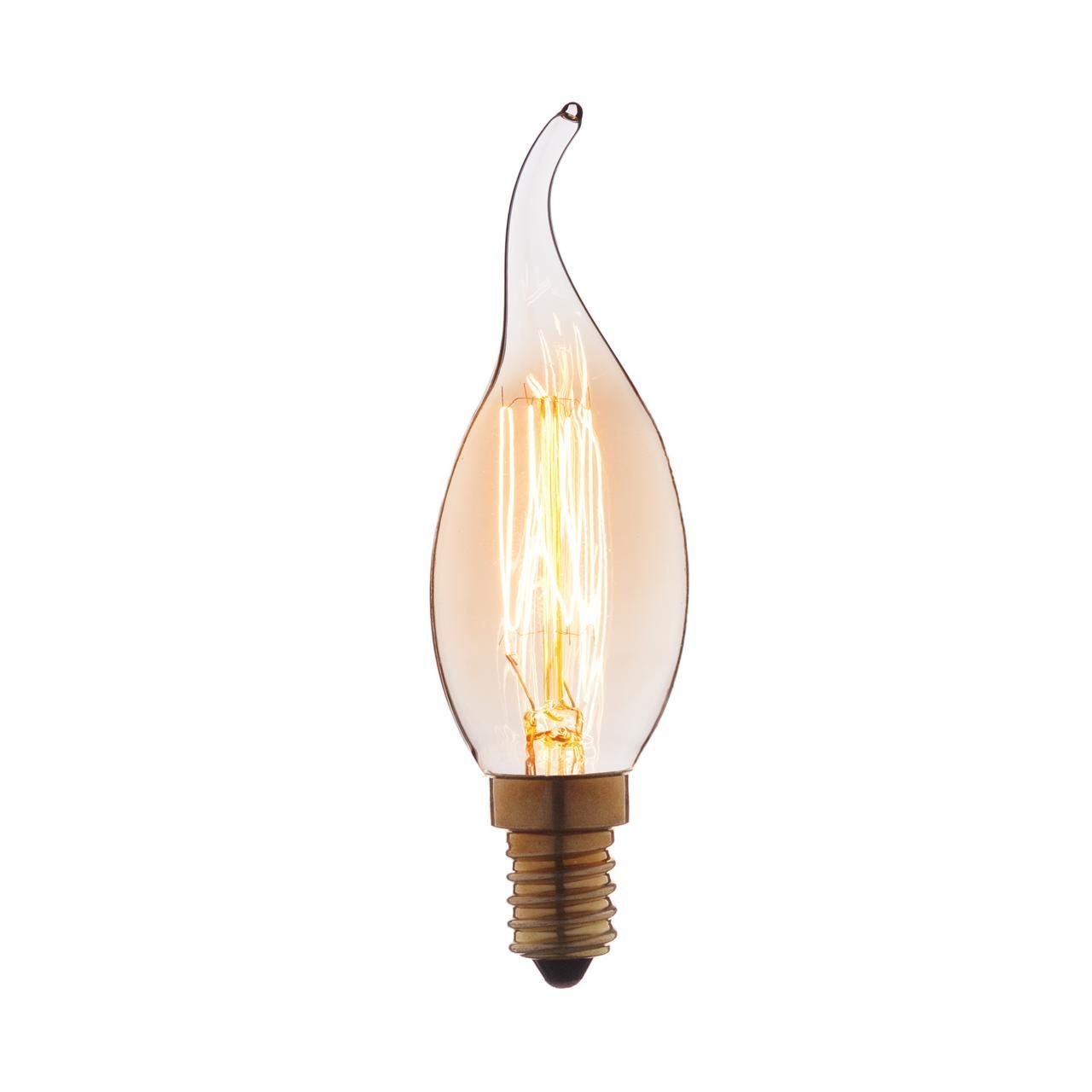 Ретро лампа Эдисона (Свеча на ветру) E14 40W 220V Edison Bulb