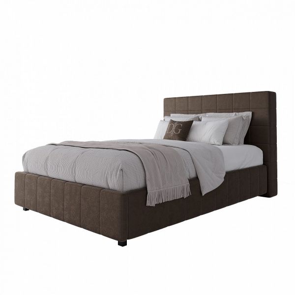 Кровать подростковая 140х200 коричневая Shining Modern