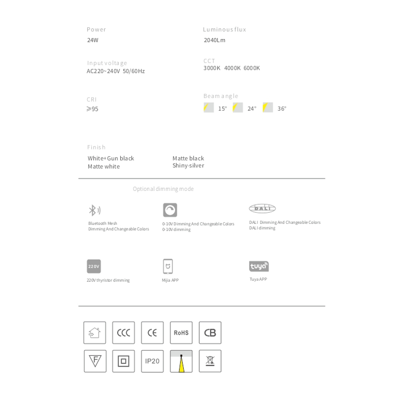 Встраиваемый светильник RTH by Romatti