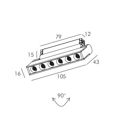 Трековый светильник FABIO-17/18 by Romatti