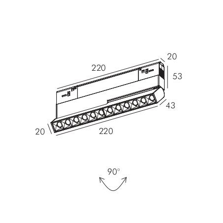 Трековый светильник PRATO-05 by Romatti