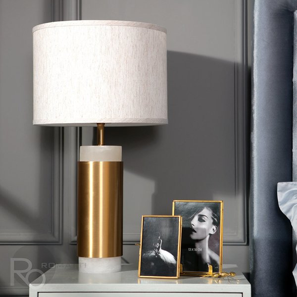 Дизайнерская настольная лампа с абажуром Marble by Romatti