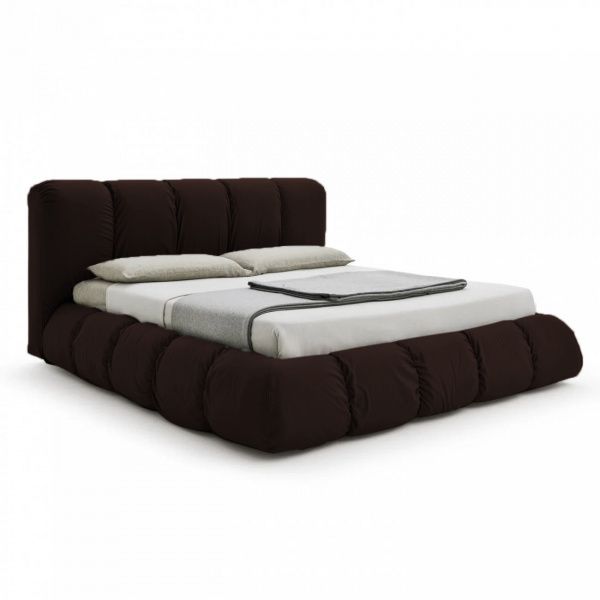 Кровать двуспальная 160х200 см коричневая Mobili