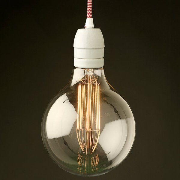 Дизайнерская ретро лампа Эдисона E27 ceramic