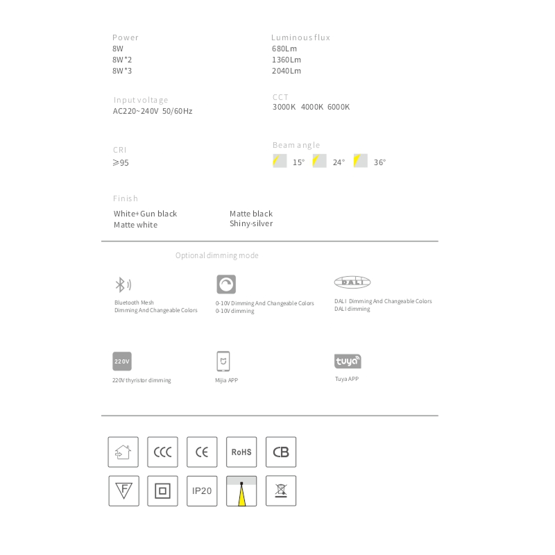 Встраиваемый светильник MTH55F-03 by Romatti