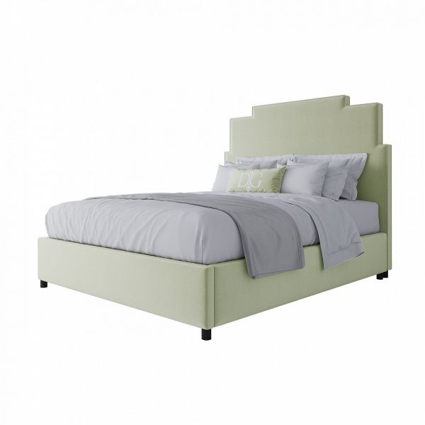 Кровать двуспальная 160x200 зеленая Paxton Bed Mint
