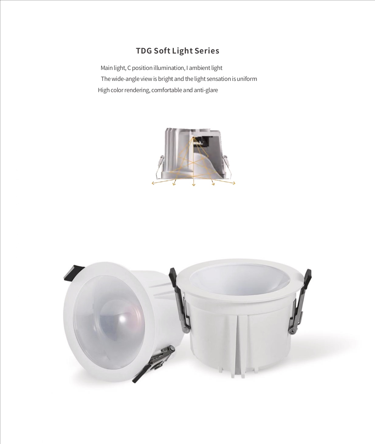 Встраиваемый светильник TDG75/95/130 by Romatti