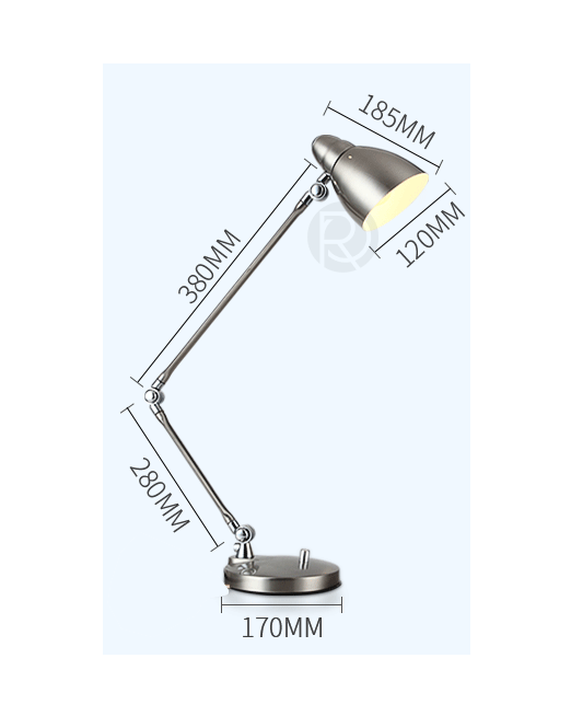 Дизайнерская настольная лампа CHROME by Romatti