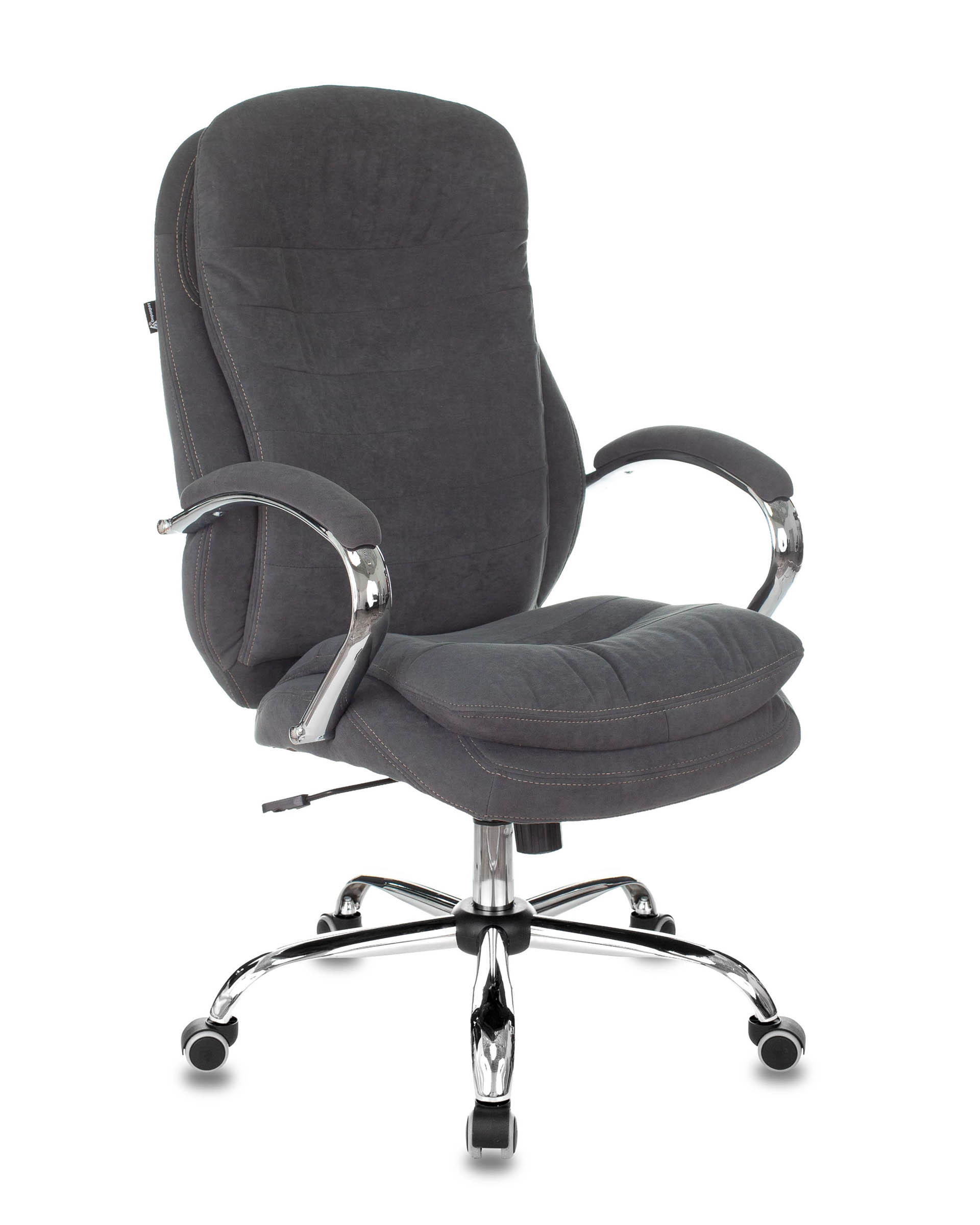 Кресло компьютерное для руководителя T-9950SL Fabric серый Alfa 44 крестовина металл хром мягкая обивка из