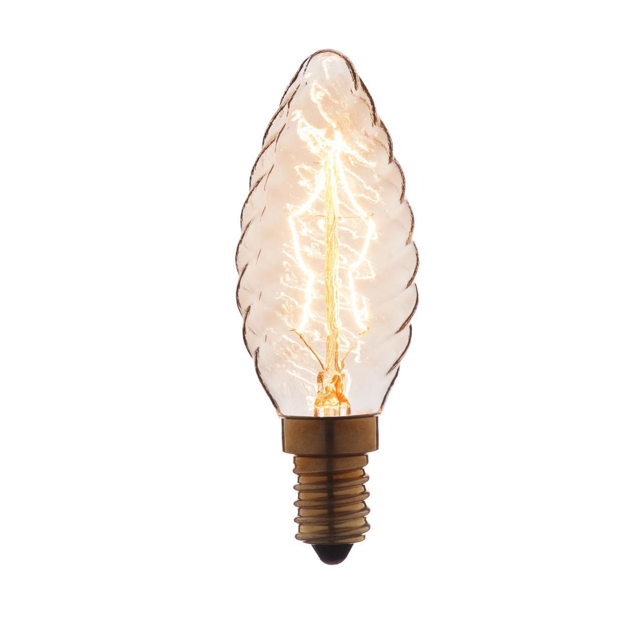 Ретро лампа Эдисона (Свеча витая) E14 40W 220V Edison Bulb